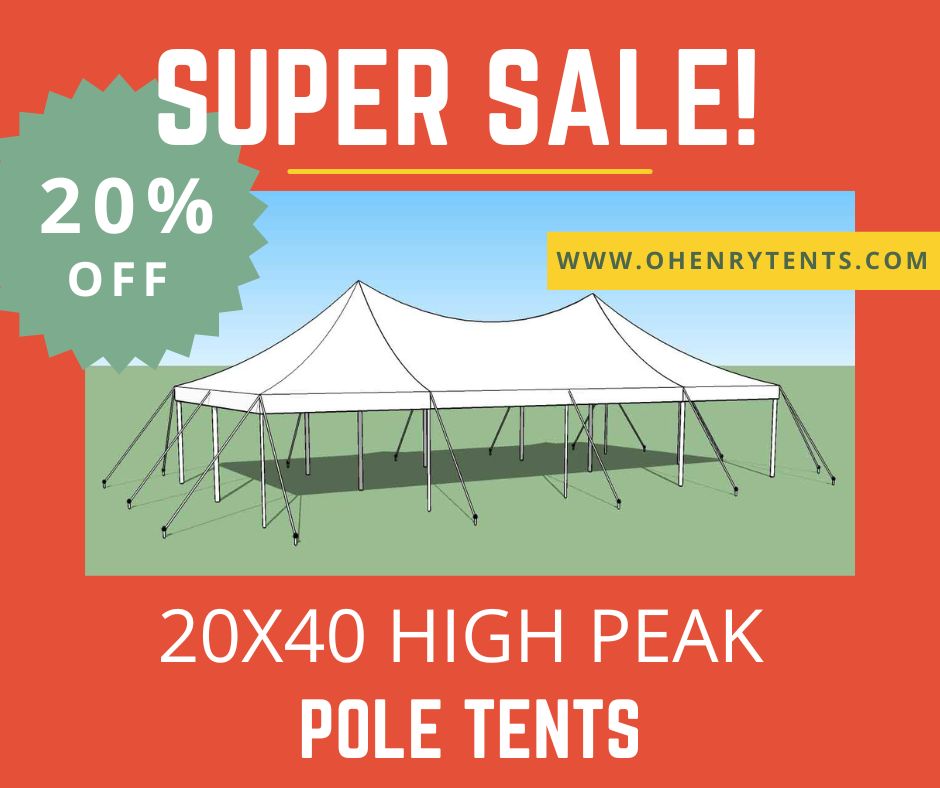 20% off 20x40 High Peak Pole Tent Sale